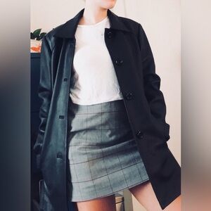 WORTHINGTON lambskin leather longline vintage classic button coat jacket size L